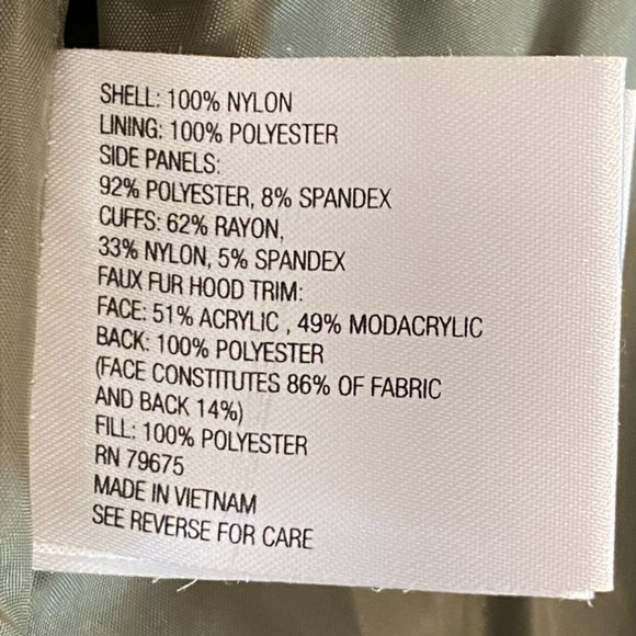 Michael Kors Michael Faux-Fur-Trim Hooded Mixed-Media Puffer Coat in Green XXL - Picture 13 of 15